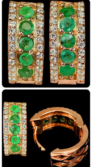 AAA Emerald Silver earrings