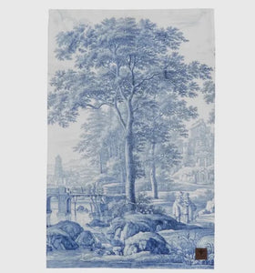 Blue toile blue landscape tea towel from Koustrup & Co.