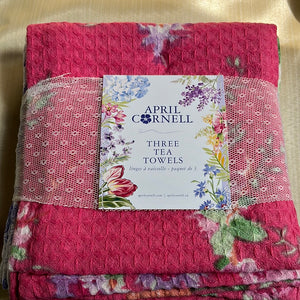 April Cornell set of 3 floral tea towels