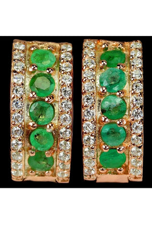 AAA Emerald Silver earrings