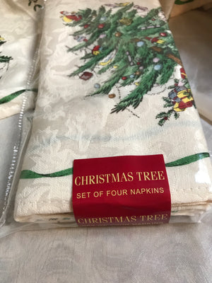 Spode Christmas Tree set of 4 Napkins