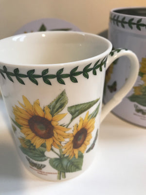 Portmeirion Botanic Garden Mug in a Tin( Sunflower) - Divasflairboutique,LLC
