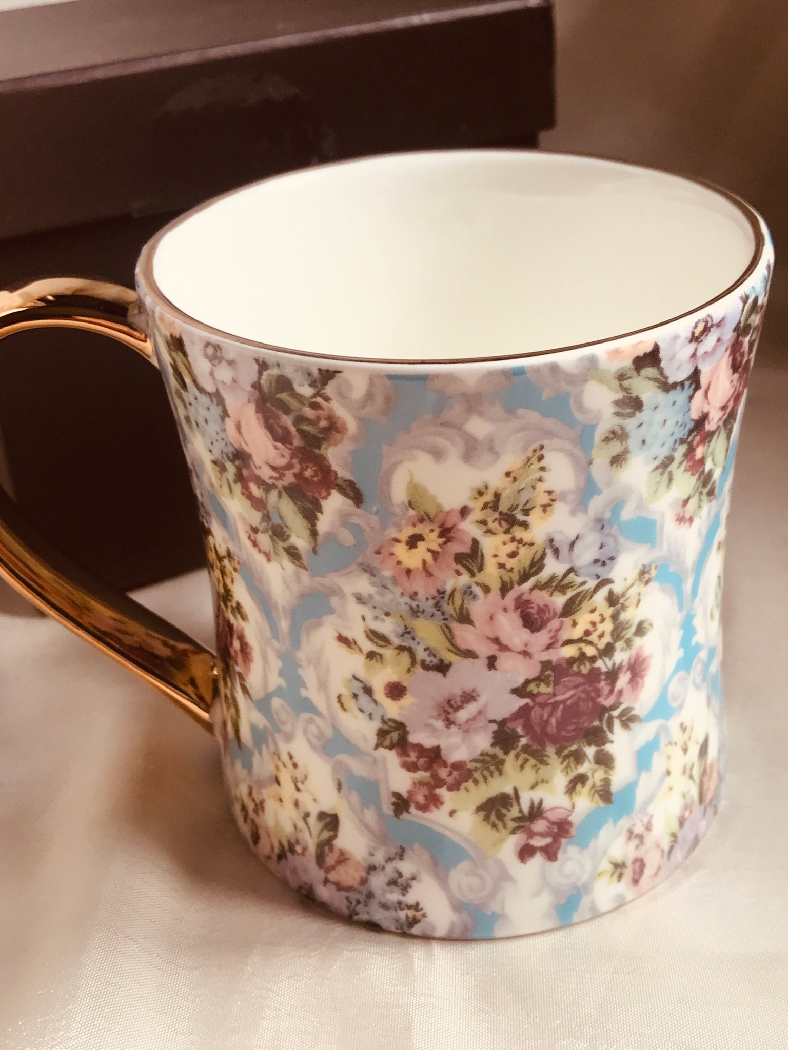 Birthday porcelain floral Mug